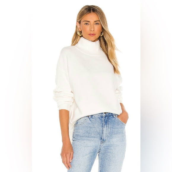 Free People Afterglow Mock Neck Sweater Ivory XS - Picture 1 of 9